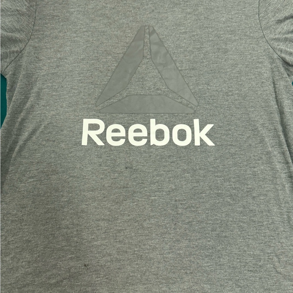 Reebok women’s  Heather Gray Logo Tee